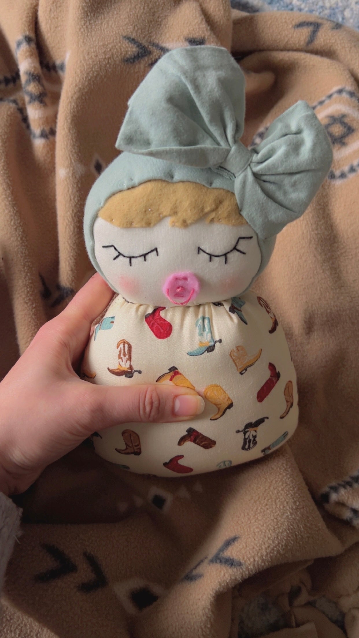 Handmade Cowgirl Swaddle Baby