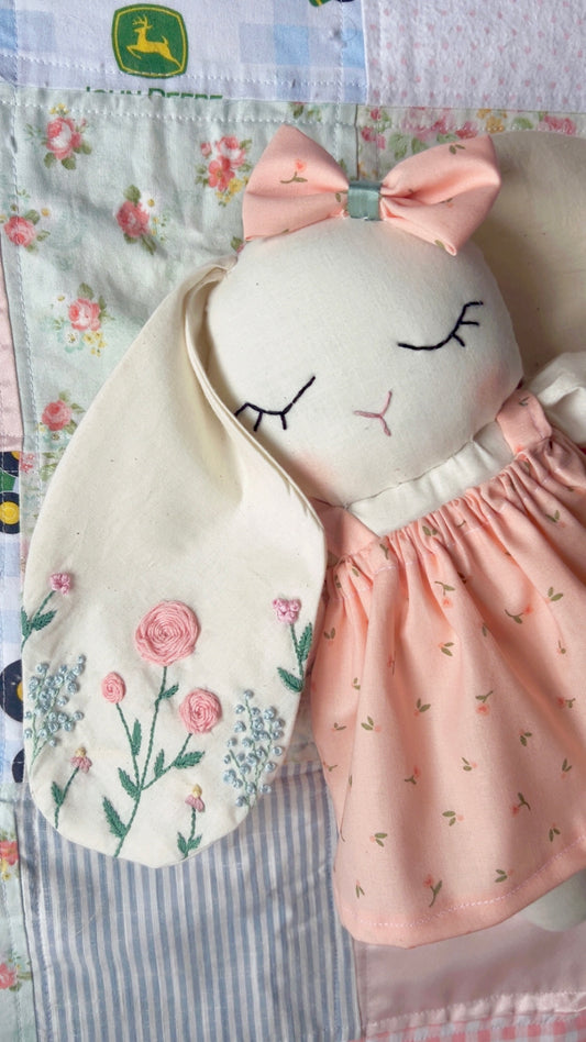 Handmade embroidered bunny 🐰