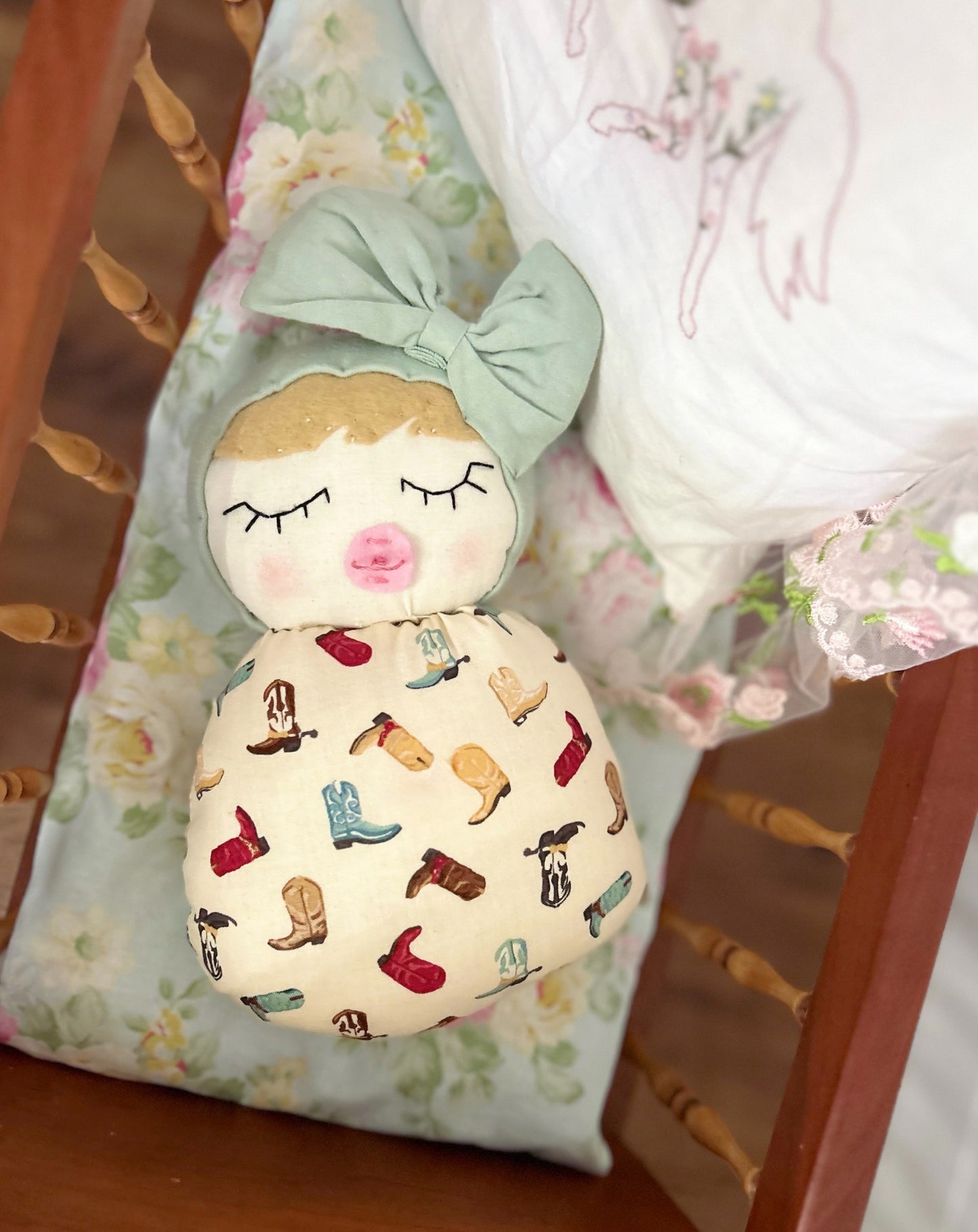 Handmade Cowgirl Swaddle Baby