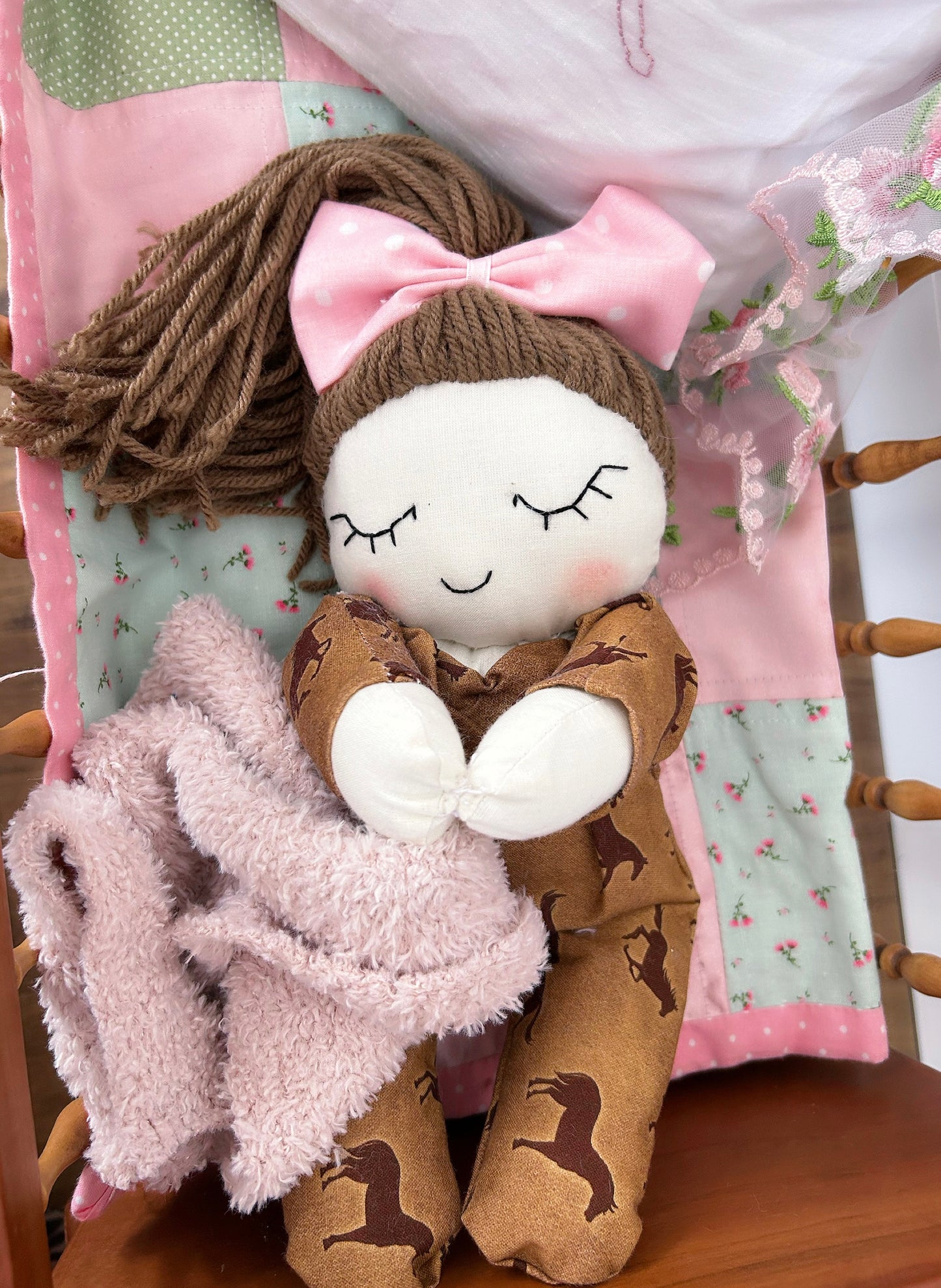Handmade cowgirl snuggle baby 🐴