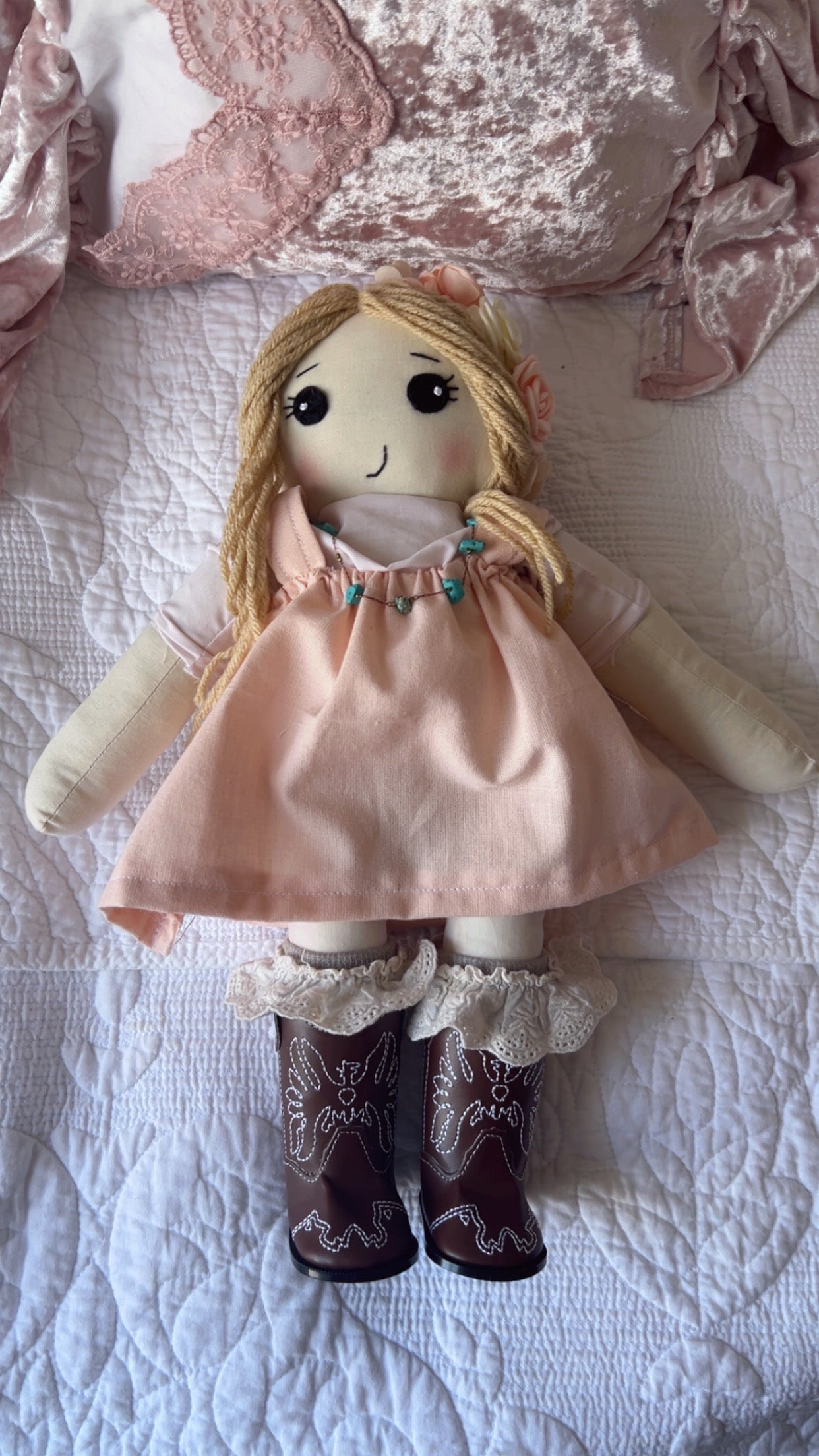 15 inch handmade cowgirl doll