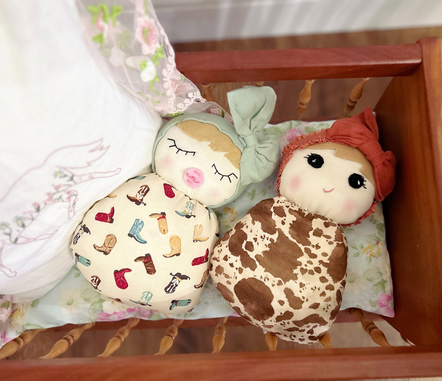 Handmade Cowgirl Swaddle Baby