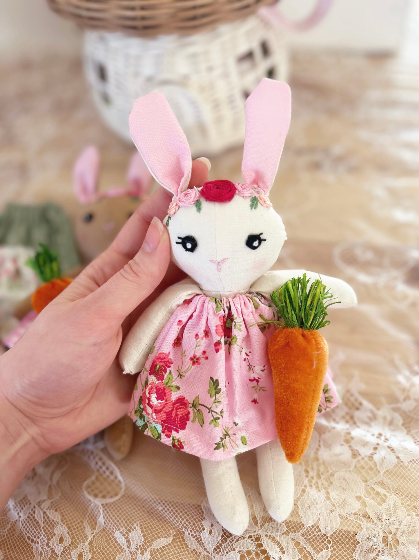Handmade Baby Bunny Play Set 🐰