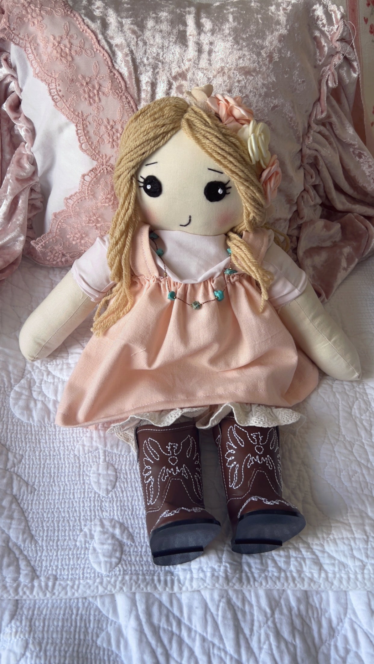 15 inch handmade cowgirl doll