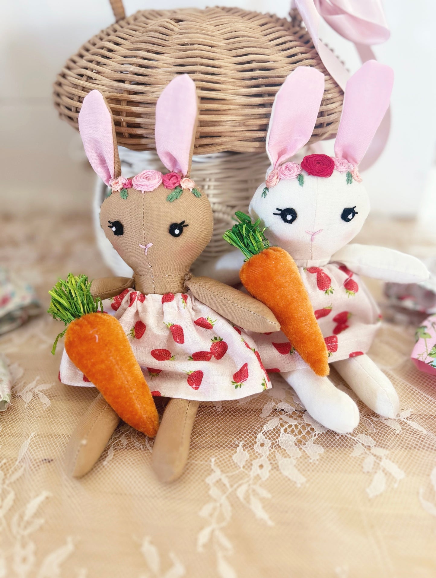 Handmade Baby Bunny Play Set 🐰