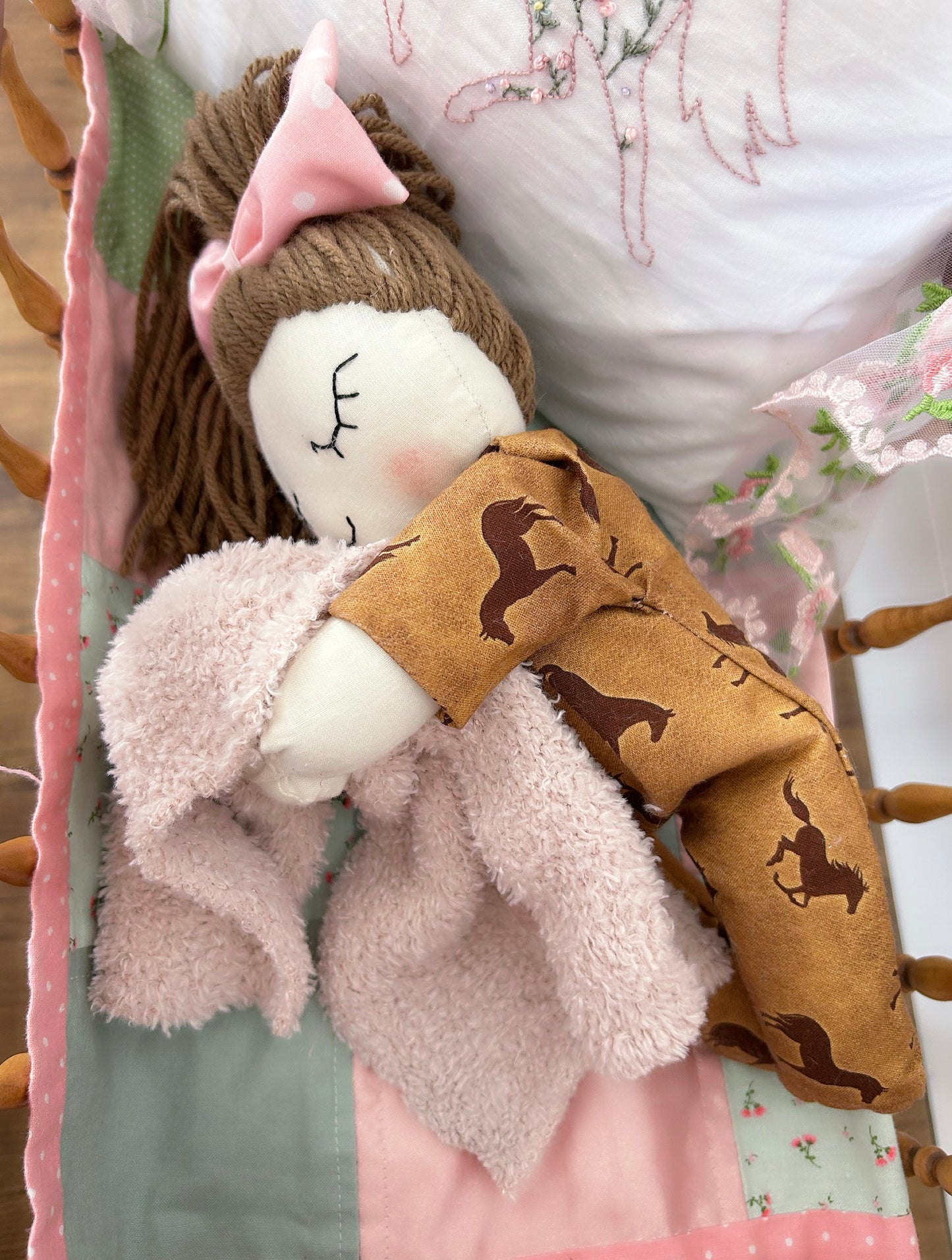 Handmade cowgirl snuggle baby 🐴