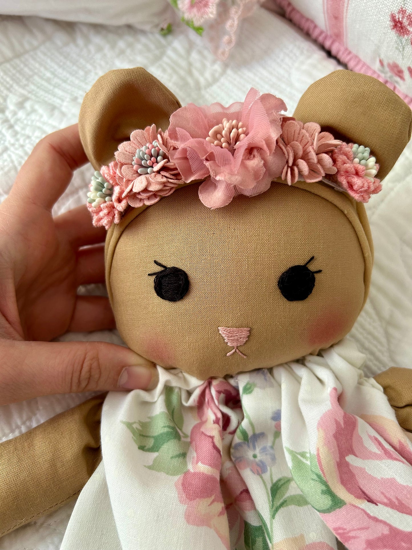Handmade vintage bear lovey🌹🐻