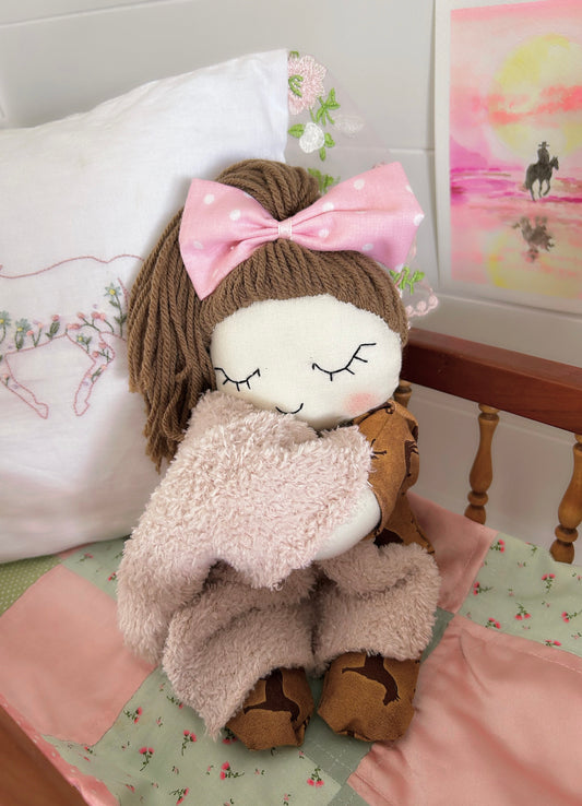 Handmade cowgirl snuggle baby 🐴