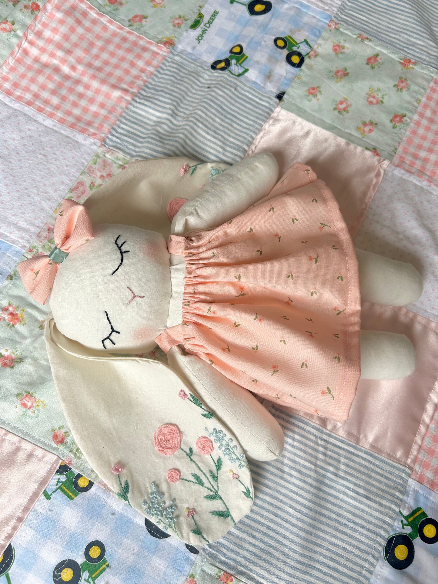 Handmade embroidered bunny 🐰