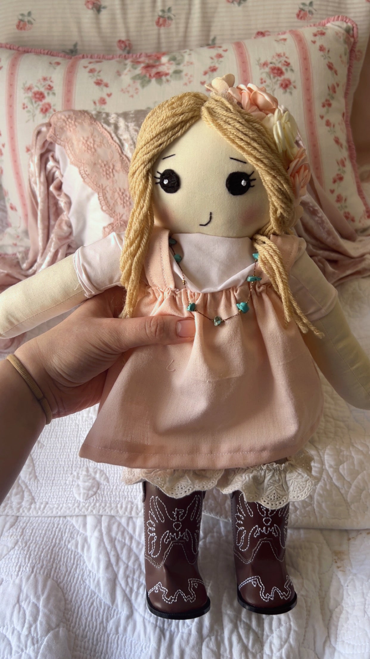 15 inch handmade cowgirl doll